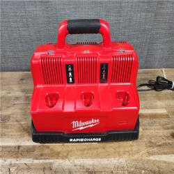HOUSTON LOCATION - AS-IS Milwaukee 12-Volt/18-Volt Lithium-Ion Multi-Voltage 6-Port Sequential Rapid Battery Charger