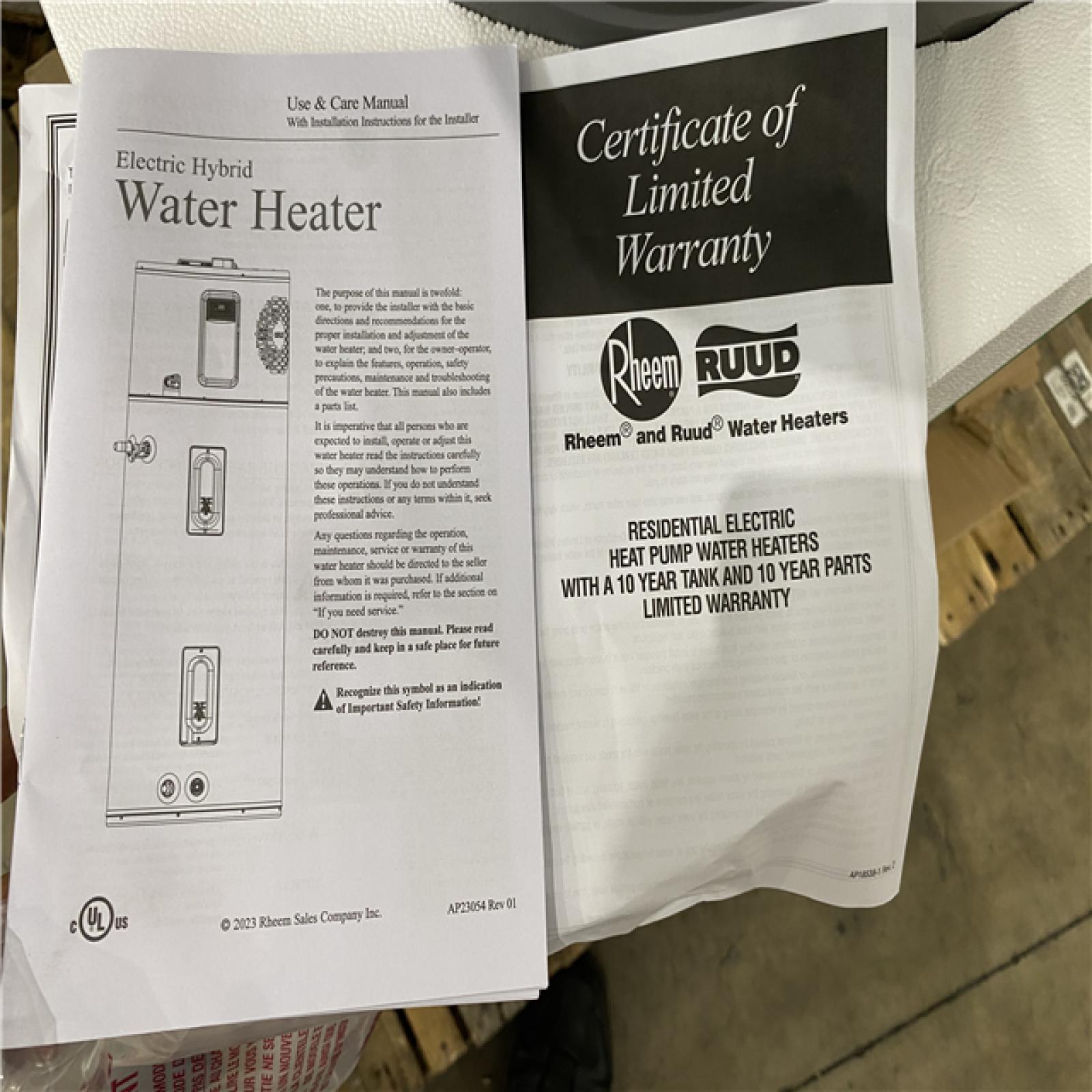 Houston Location AS IS - Rheem Electric Water Heater
