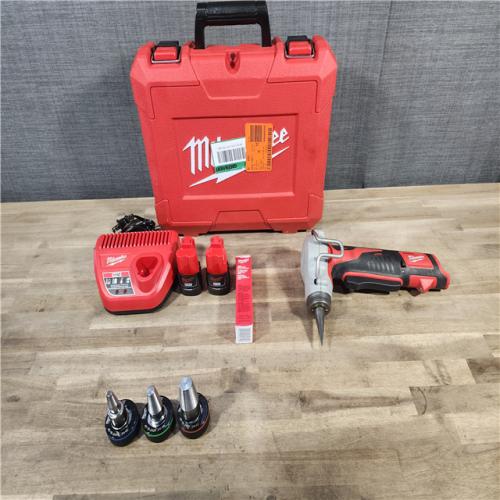 HOUSTON LOCATION - AS-IS Milwaukee M12 12-Volt Lithium-Ion Cordless PEX Expansion Tool Kit with (2) 1.5 Ah Batteries, (3) Expansion Heads and Hard Case