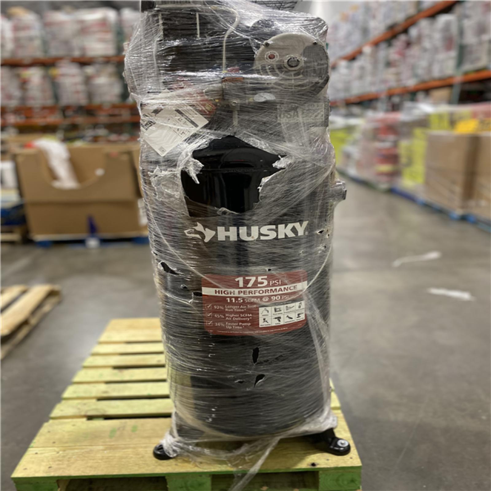 Dallas Location - As-Is Husky 60 Gal. 3.7 HP 1- 175 PSI  Electric Air Compressor