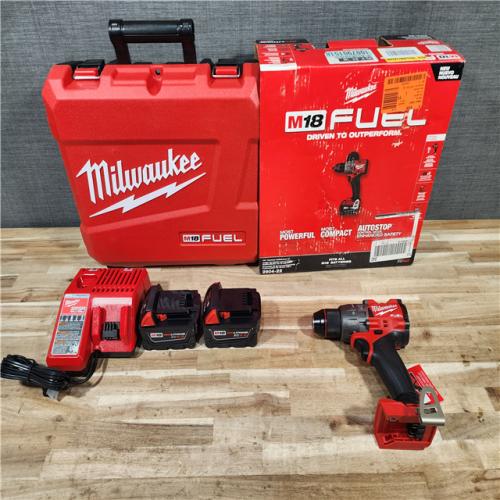 HOUSTON LOCATION - AS-IS (APPEARS LIKE NEW) Milwaukee FUEL 18V Lithium-Ion Brushless Cordless 1/2 in. Hammer Drill Driver Kit