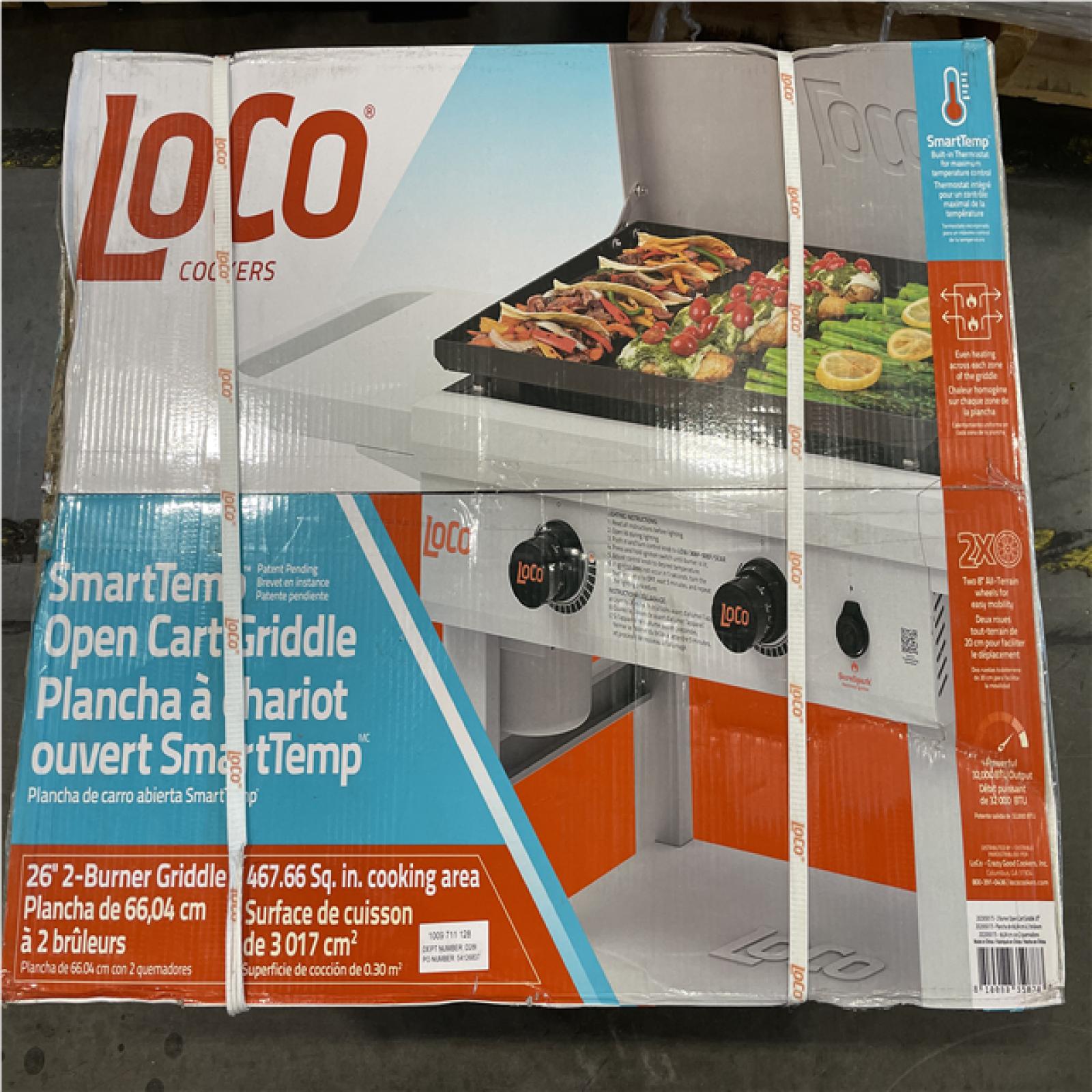 DALLAS LOCATION- LOCO  26 Smart Temp 2 Burner Propane Griddle