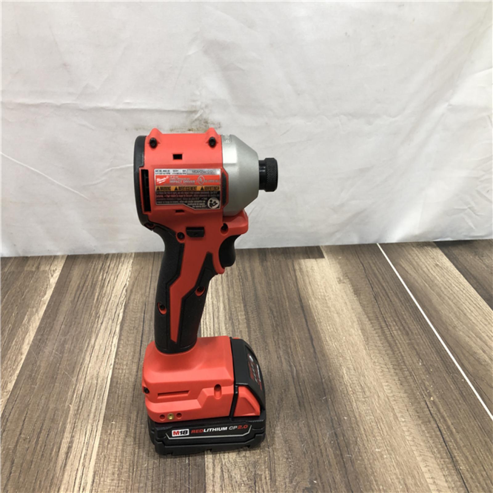 AS-IS Milwaukee 18V Lithium-Ion Brushless Cordless 1/4 in. Impact Driver Kit