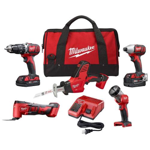NEW - Milwaukee 18V Lithium-Ion Cordless (5-Tool) Combo Kit