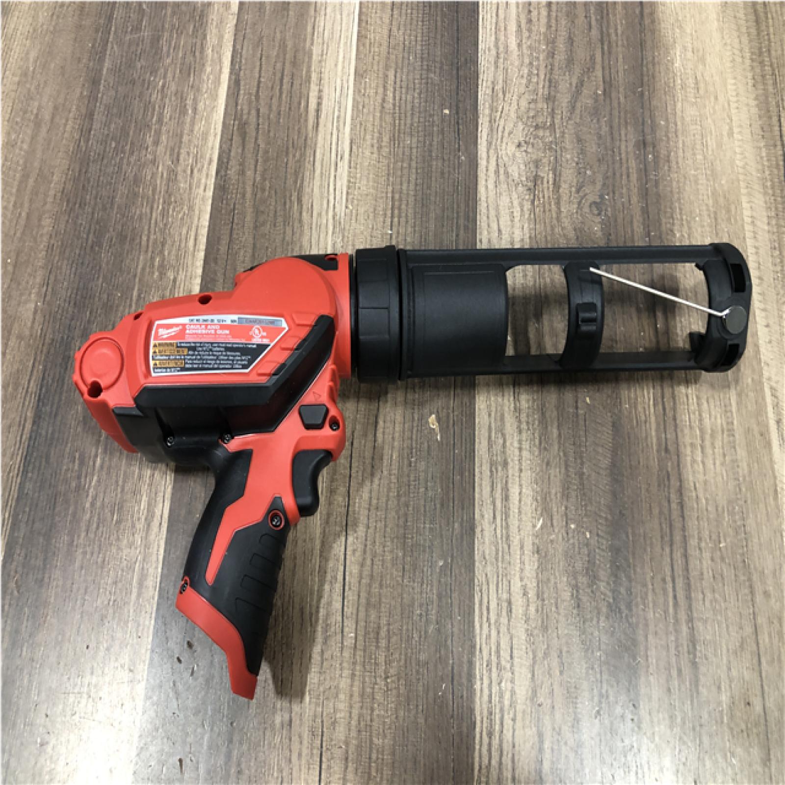 AS-IS Milwaukee 12V Lithium-Ion Cordless 10 oz. Adhesive and Caulk Gun (Tool-Only)