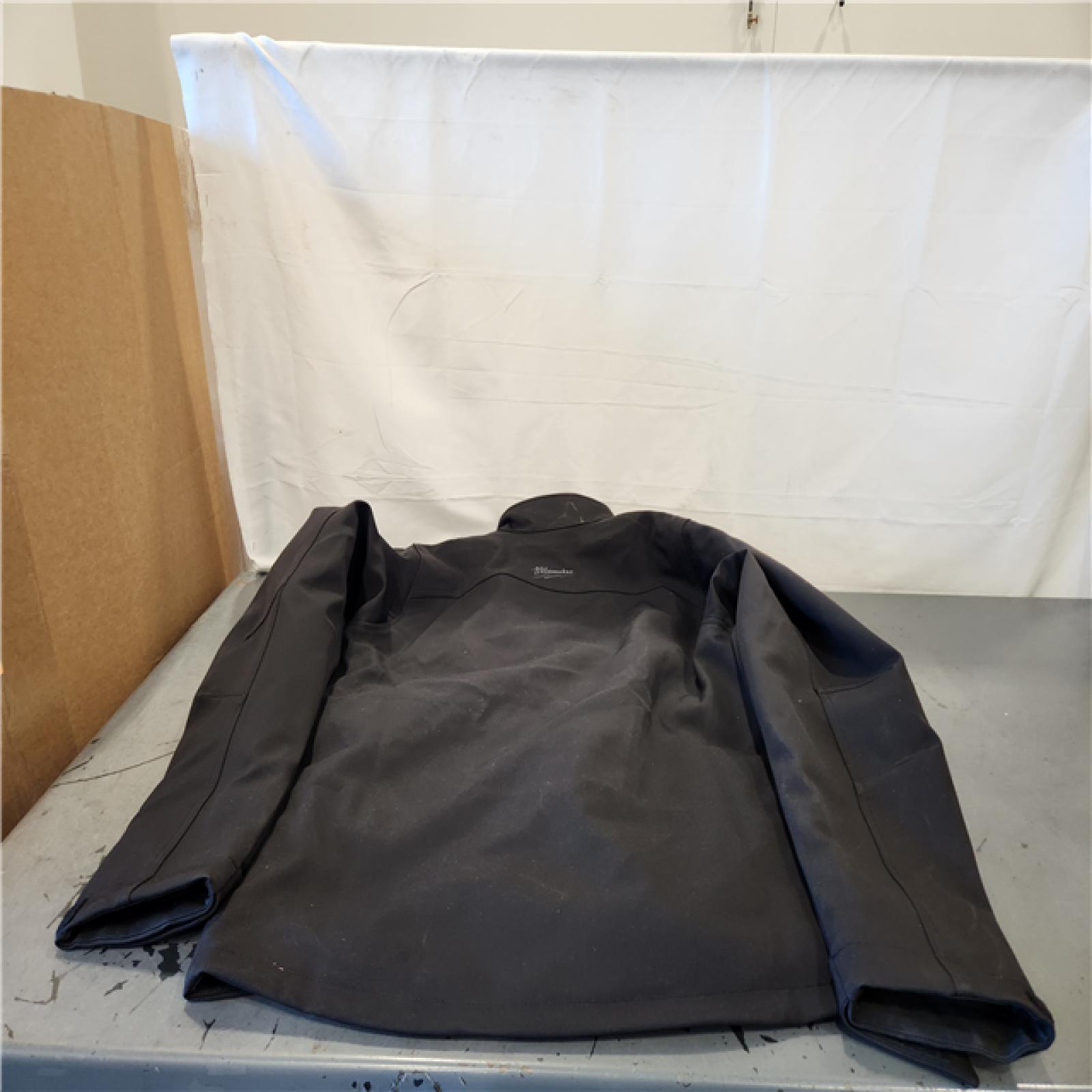 AS-IS- Milwaukee Men's Large12-Volt Lithium-Ion Cordless Tough Shell Black Heated Jacket with (1) 3.0 Ah Battery and Charger