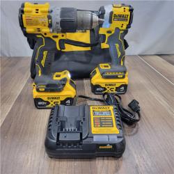 AS-IS DEWALT 20V MAX XR Hammer Drill and ATOMIC Impact Driver 2 Tool Cordless Combo Kit with (2) 4.0Ah Batteries, Charger, and Bag