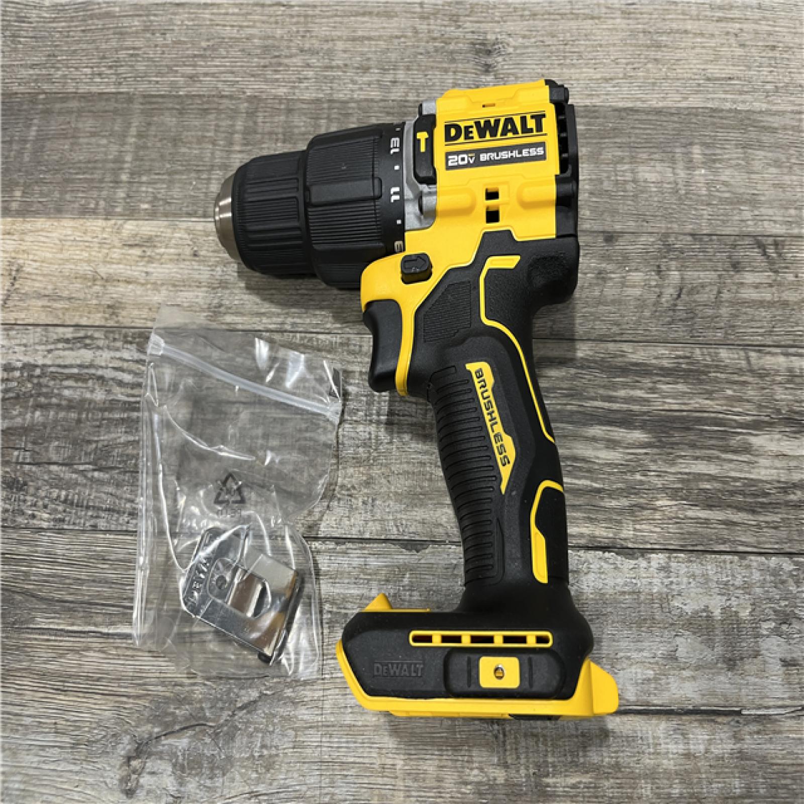 AS-IS DEWALT ATOMIC 20-Volt MAX Brushless Cordless 1/2 in. Hammer Drill (Tool-Only)