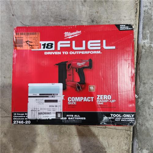Houston Location - AS-IS Milwaukee M18 Fuel 18V Brushless 18-Gauge Brad Nailer 2746-20 (Bare Tool) - Appears IN Good  Condition