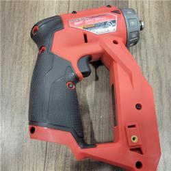AS-IS Milwaukee M12 FUEL 12V Lithium-Ion Brushless Cordless 4-in-1 Installation 3/8 in. Drill Driver Kit with 4-Tool Heads
