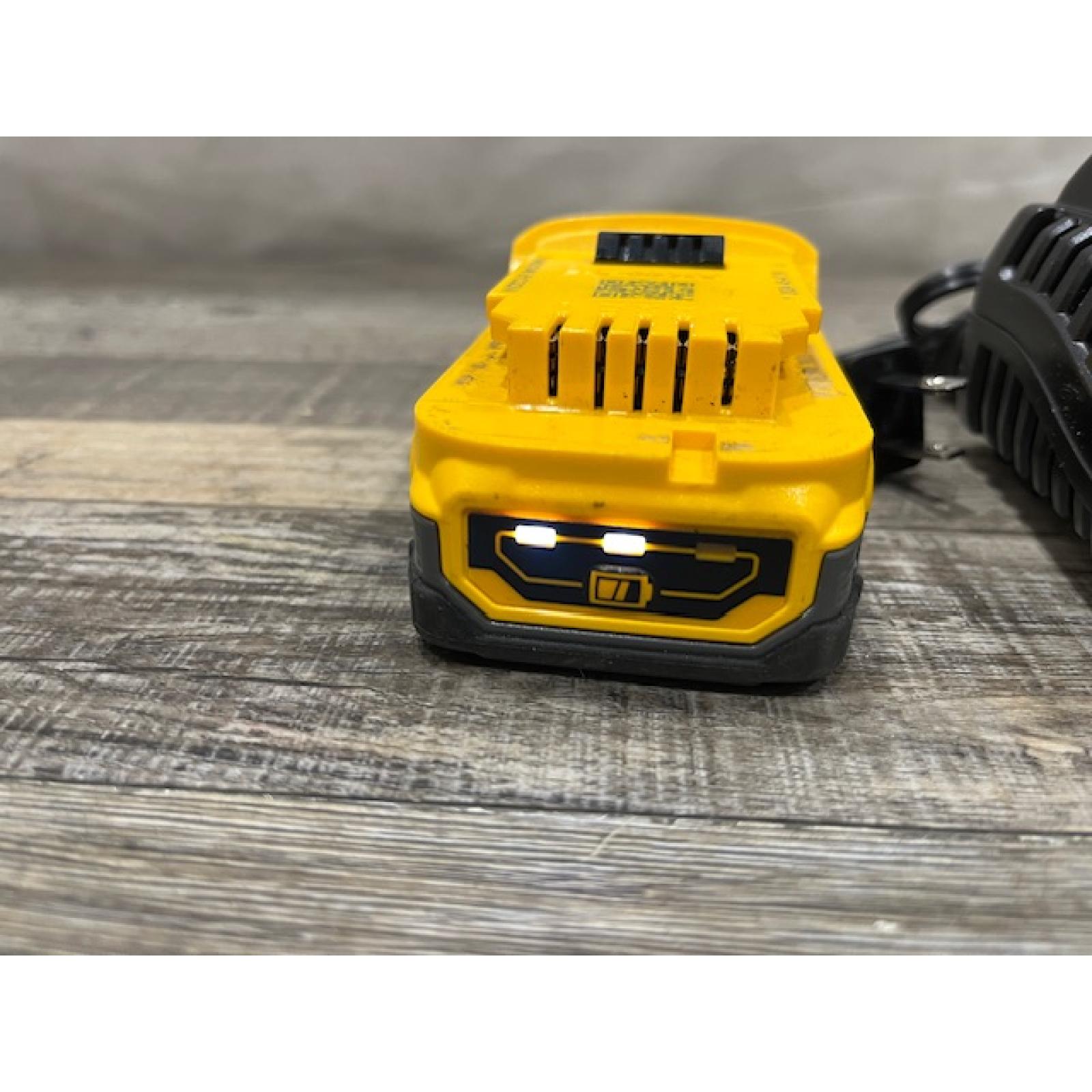 AS-IS DEWALT 20V MAX XR POWERSTACK Lithium-Ion Battery Starter Kit with 1.7Ah Battery and Charger