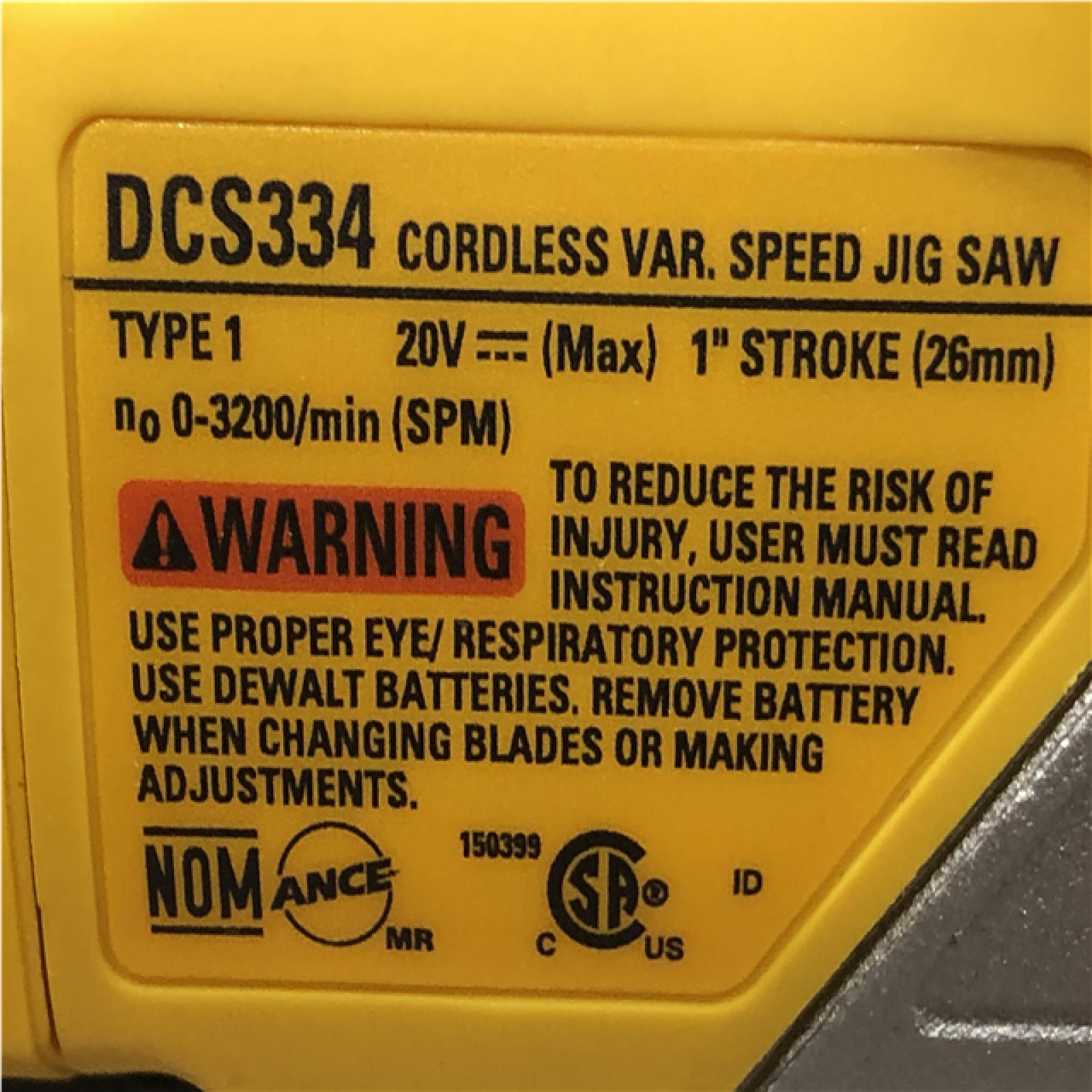 AS-IS DEWALT 20V MAX XR Cordless Brushless Jigsaw (Tool Only)