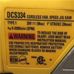 AS-IS DEWALT 20V MAX XR Cordless Brushless Jigsaw (Tool Only)