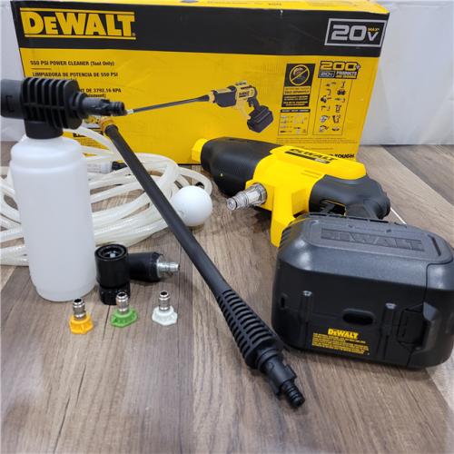 AS-IS  Dewalt 20V 550 PSI  1 GPM Cordless Power Cleaner W/ 4 Nozzles Tool-Only DCPW550B