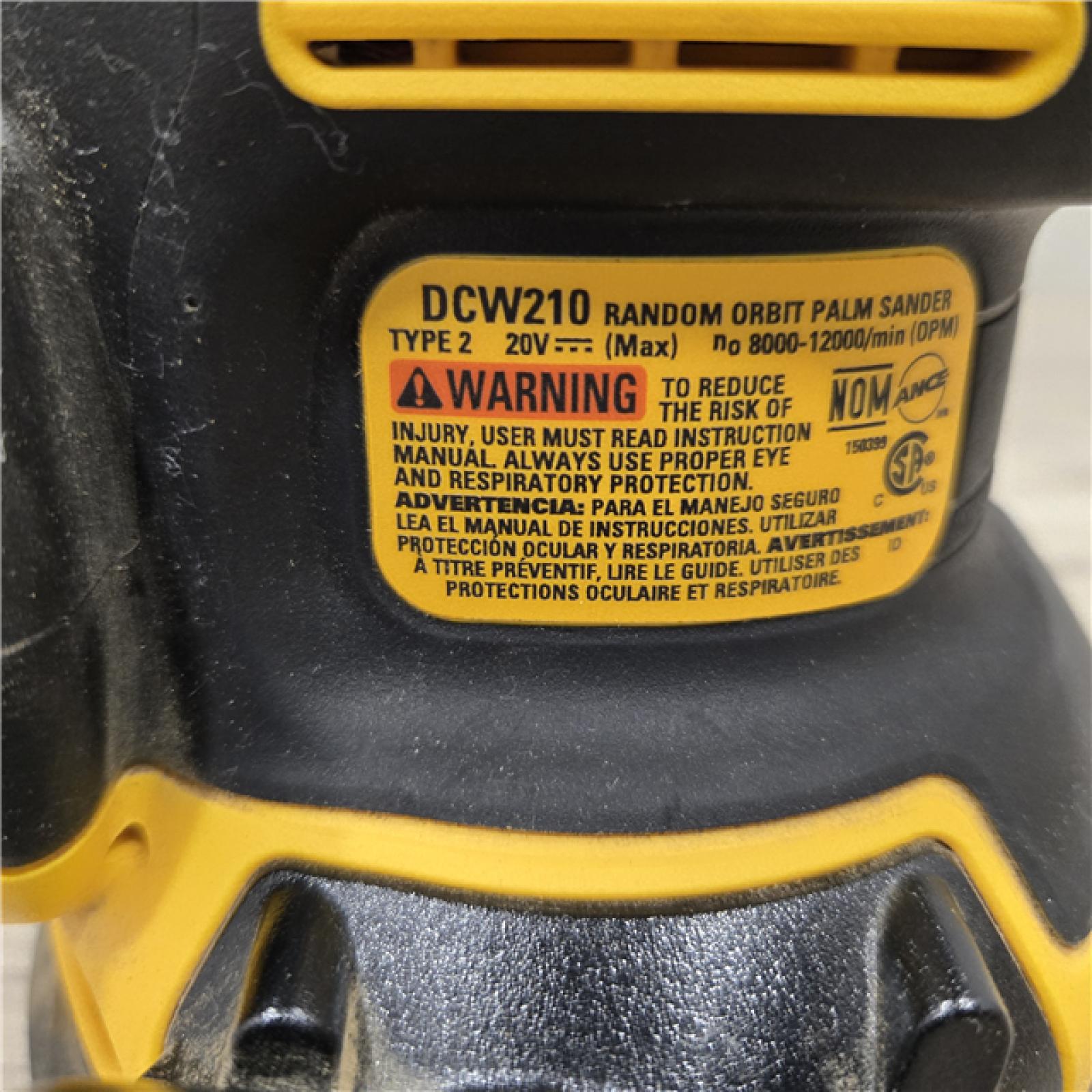 AS-IS DEWALT 20V MAX XR Cordless Random Orbital Sander (Tool Only)