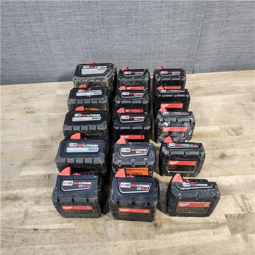 HOUSTON LOCATION - AS-IS MILWAUKEE BATTERY PACK QTY - 15