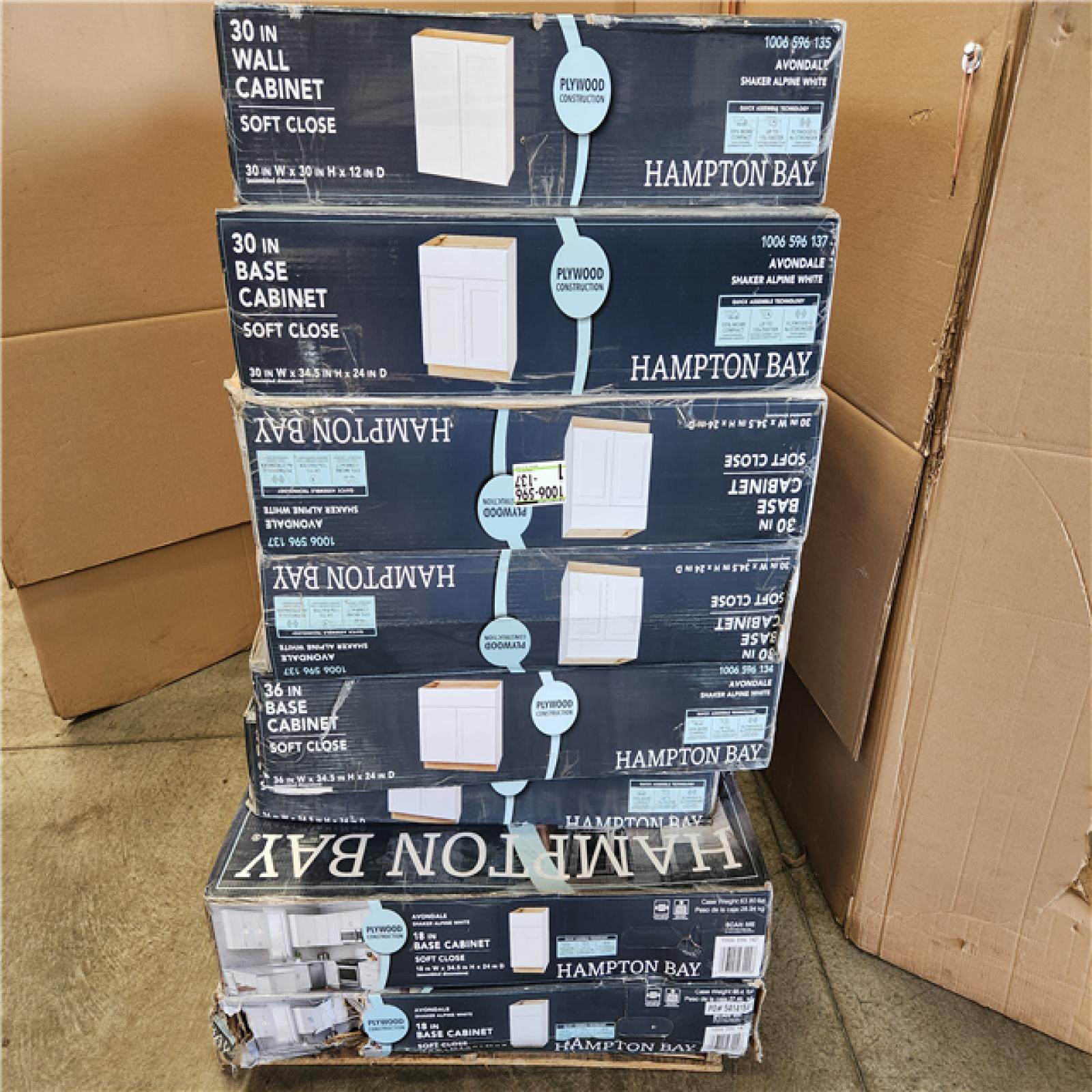 Phoenix Location AS-IS Hampton Bay Cabinet Pallet (10-Cases)