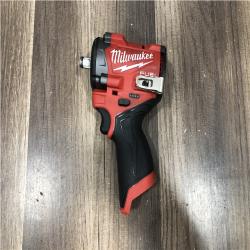 AS-IS Milwaukee FUEL 12V Lithium-Ion Brushless Cordless Stubby 1/2 in. Impact Wrench (Tool-Only)