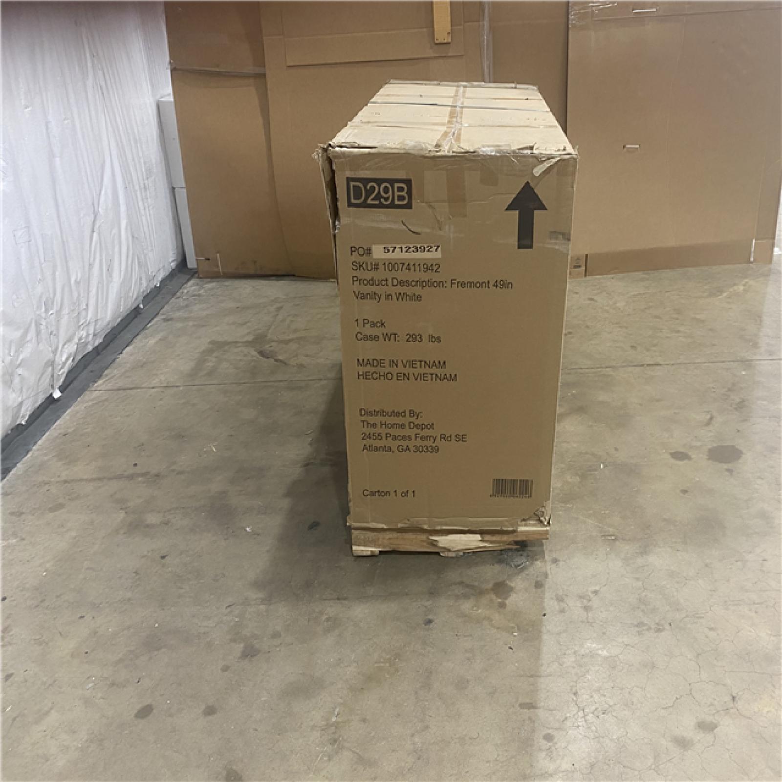 Houston Location AS IS - White 49in Vanity