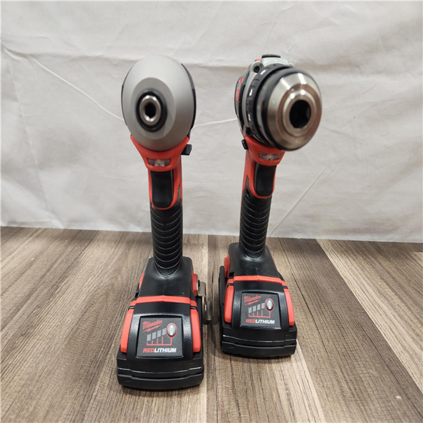 AS-IS- Milwaukee 18V Cordless Brushed 2-Tool Drill/Driver and Impact Driver Kit