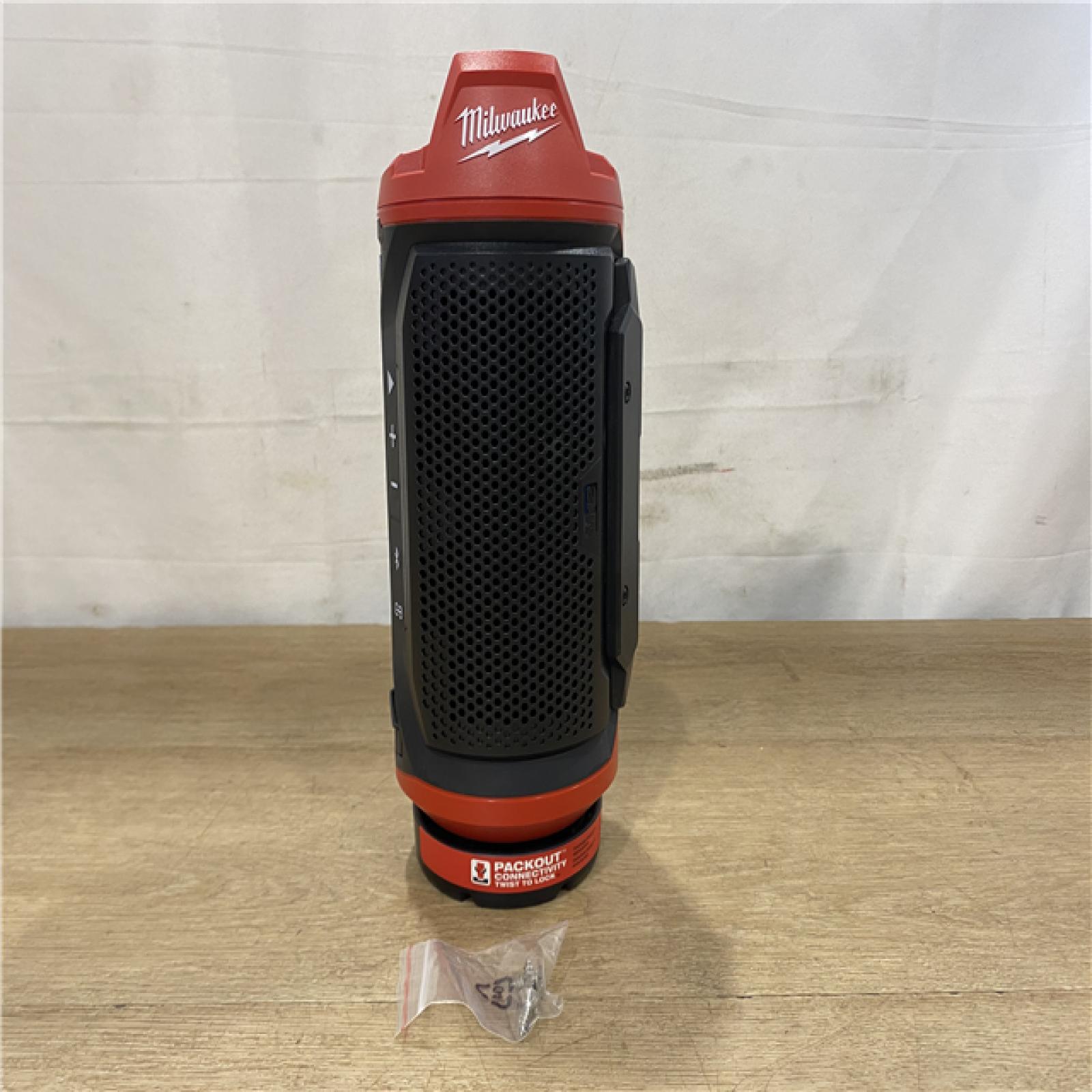 AS-IS Milwaukee 12-Volt Lithium-Ion Cordless Bluetooth Jobsite Speaker with PACKOUT Compatibility