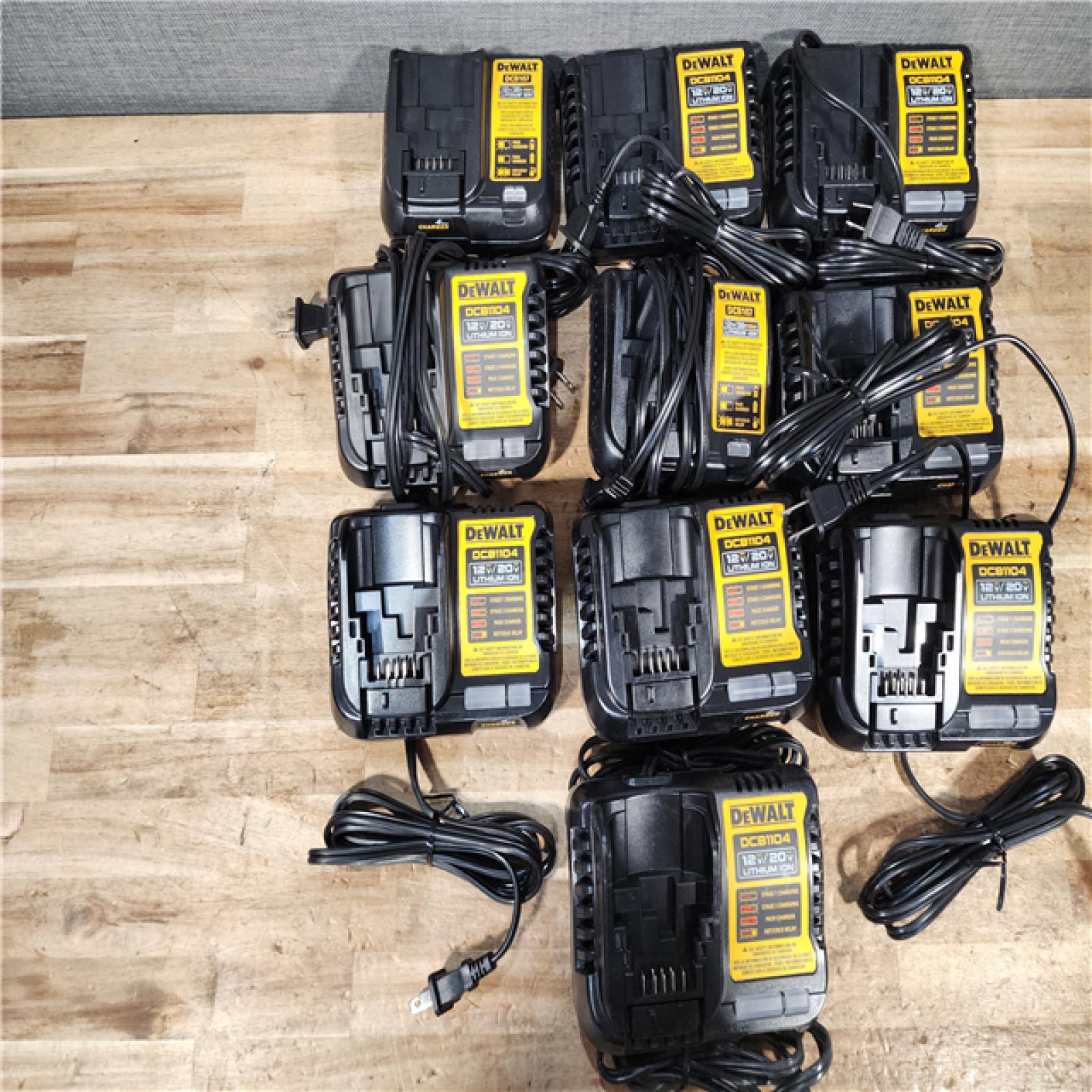 HOUSTON LOCATION - AS - IS DEWALT BATTERY CHARGER PACK QTY - 10