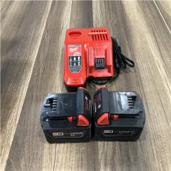AS-IS Milwaukee 18-Volt Lithium-Ion XC Starter Kit with (2) 5.0Ah Batteries and Charger