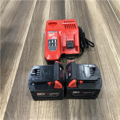 AS-IS Milwaukee 18-Volt Lithium-Ion XC Starter Kit with (2) 5.0Ah Batteries and Charger
