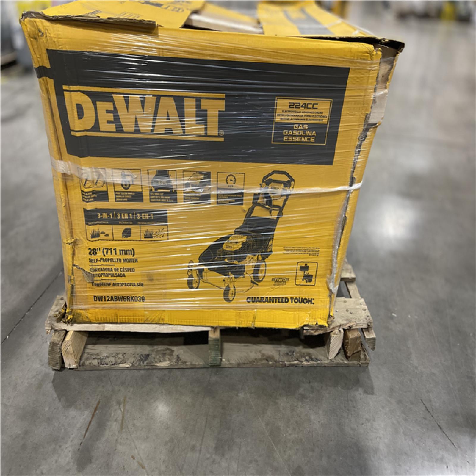 DALLAS LOCATION- DEWALT 28 in. 224cc E-GOV Engine 3-in-1 Gas RWD Self-Propelled Lawn Mower