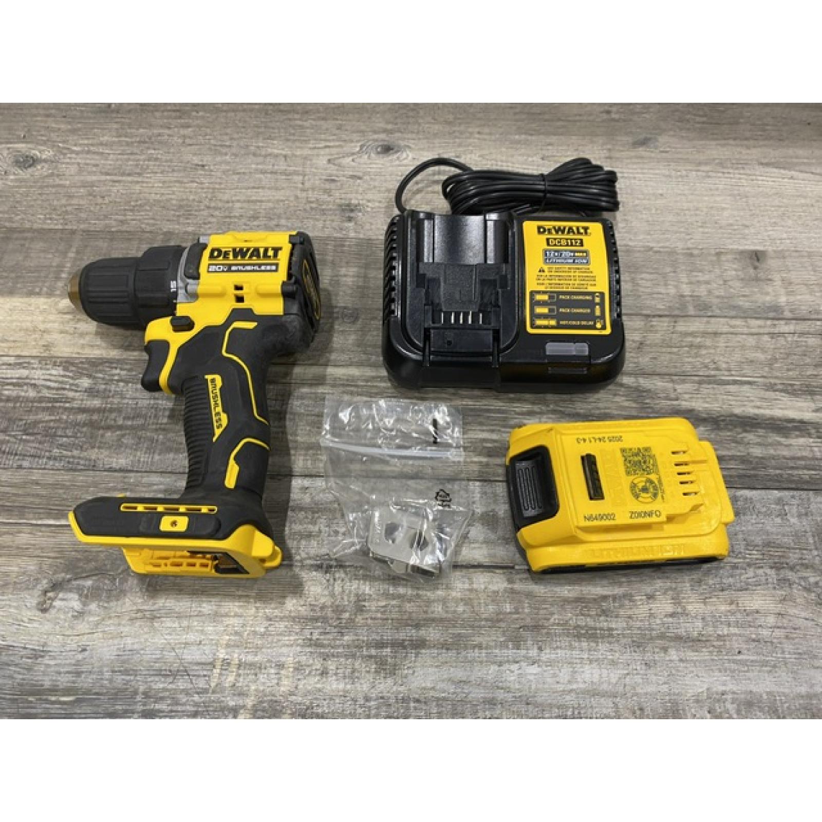 AS-IS DEWALT Atomic 20V Lithium-Ion Cordless Compact 1/2 in. Drill/Driver Kit