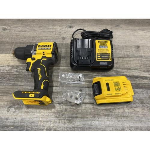 AS-IS DEWALT Atomic 20V Lithium-Ion Cordless Compact 1/2 in. Drill/Driver Kit