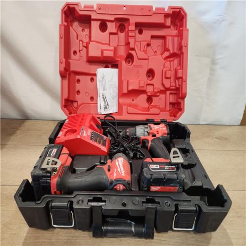 AS-IS- Milwaukee FUEL 18V Lithium-Ion Brushless Cordless Hammer Drill and Impact Driver Combo Kit