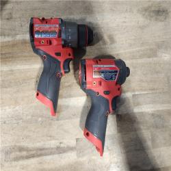 HOUSTON LOCATION - AS-IS Milwaukee FUEL 12-Volt Lithium-Ion Brushless Cordless Hammer Drill and Impact Driver Combo Kit