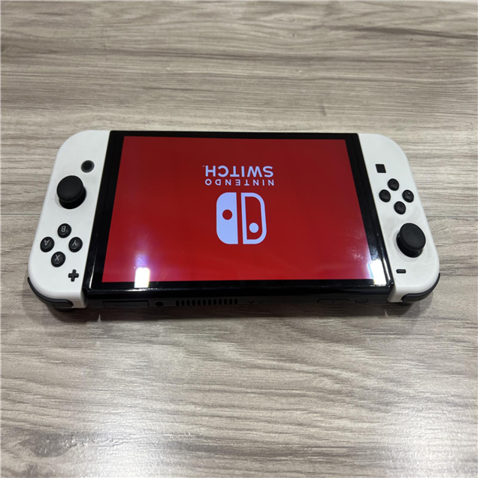 AS-IS Nintendo Switch (OLED) with White Joy-Con