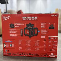 NEW! - Milwaukee M18 2000 ft. Red Exterior Rotary Laser Level Kit with Receiver, Receiver Clamp, Tripod, and Grade Rod