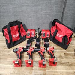 Houston Location AS-IS Milwaukee Drills QTY/4 and Batteries QTY/3 with Chargers QTY/2