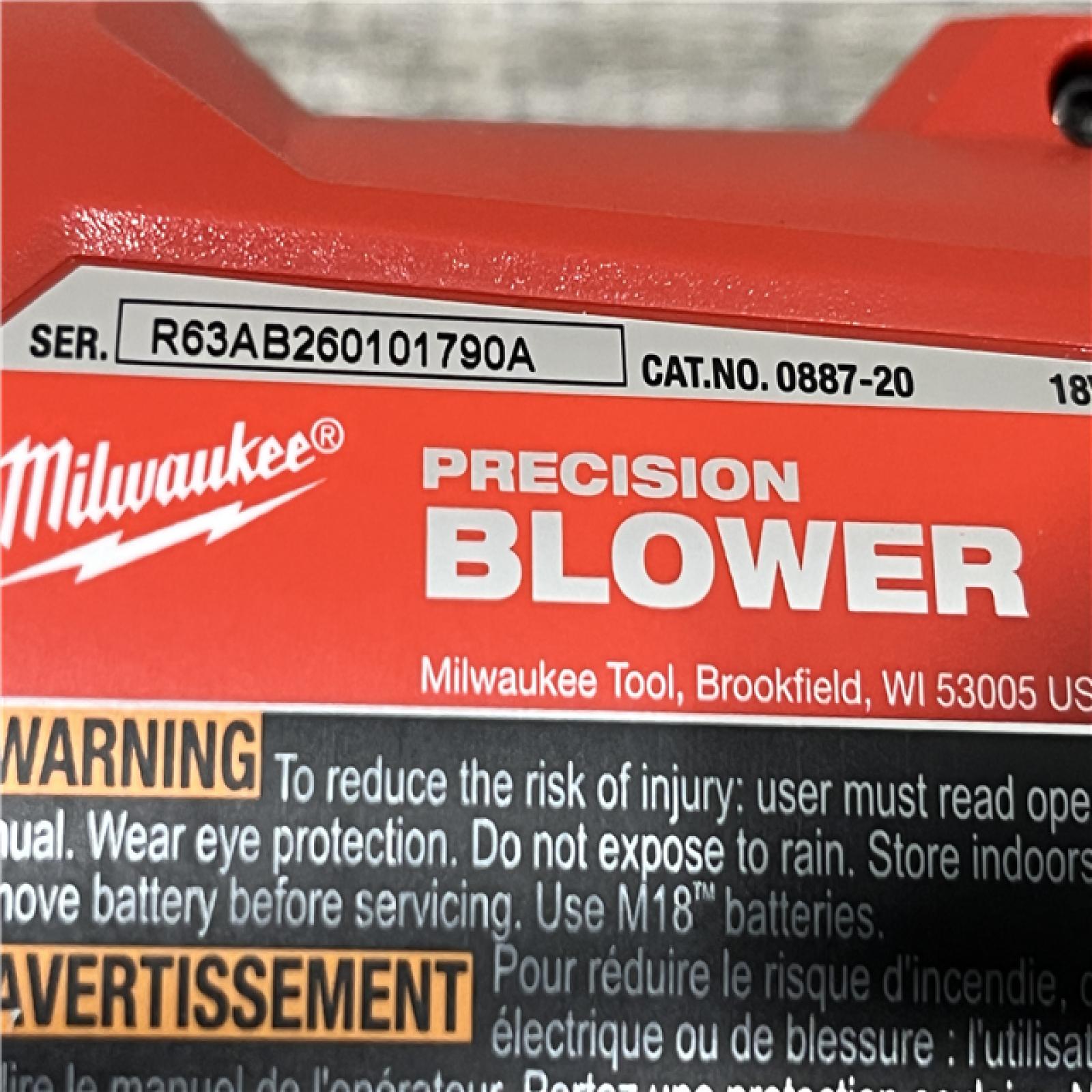 AS-IS Milwaukee 18V Lithium-Ion 570 MPH Brushless Cordless Precision Blower with Variable Speed Trigger and Trigger Lock