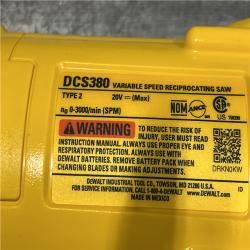 AS-IS DEWALT 20V MAX Cordless Reciprocating Saw (Tool Only)