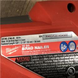 AS-IS Milwaukee FUEL 18-Volt Lithium-Ion Brushless Cordless Gen II 18-Gauge Brad Nailer (Tool-Only)