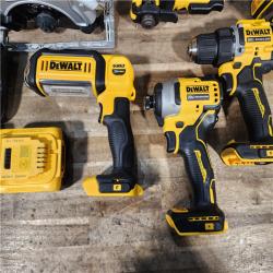 HOUSTON LOCATION - AS-IS DEWALT 20V Lithium-Ion Cordless 6-Tool Combo Kit with (2) Batteries and Charger