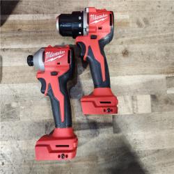HOUSTON LOCATION - AS-IS Milwaukee M18 18V Lithium-Ion Brushless Cordless Compact Drill/Impact Combo Kit (2-Tool) W/(2) 2.0 Ah Batteries, Charger & Bag