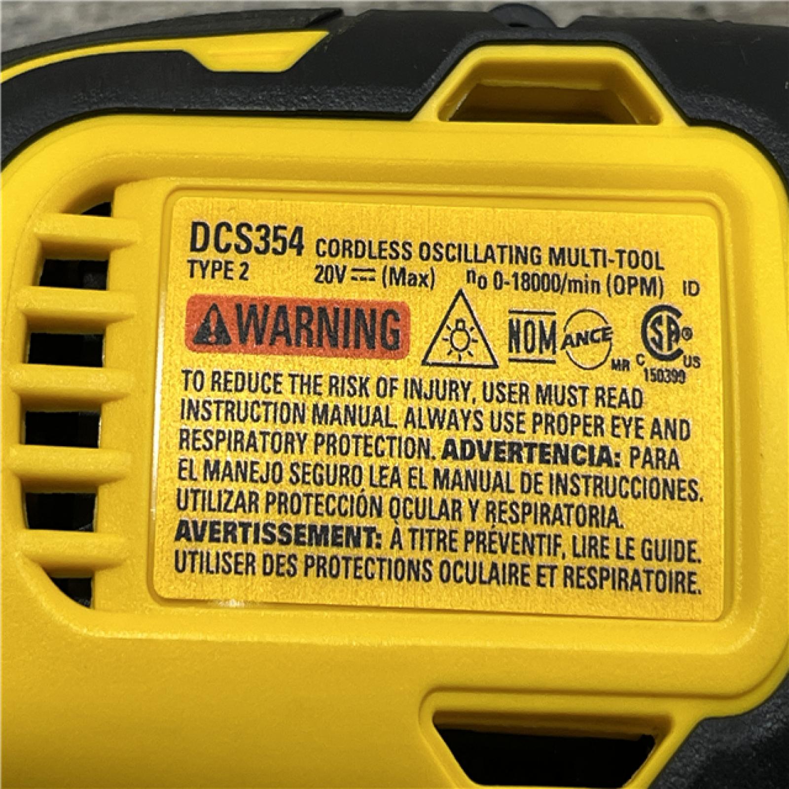 AS-IS DEWALT ATOMIC 20V MAX Cordless Brushless Oscillating Multi Tool (Tool Only)