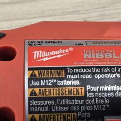 AS-IS Milwaukee M12 FUEL  Cordless 16 Gauge Variable Speed Nibbler (Tool Only)