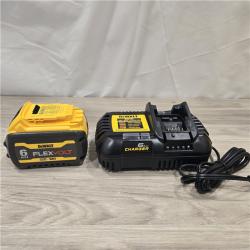 AS-IS DEWALT FLEXVOLT 20V/60V MAX Lithium-Ion 6.0Ah Battery Pack with 6 Amp Output Charger