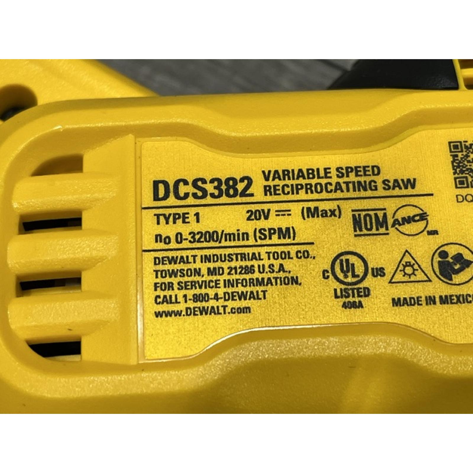 AS-IS DEWALT 20V MAX Cordless Brushless Reciprocating Saw (Tool Only)