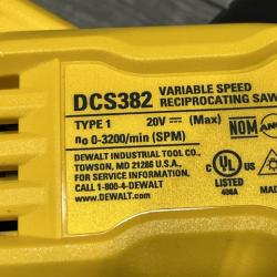 AS-IS DEWALT 20V MAX Cordless Brushless Reciprocating Saw (Tool Only)
