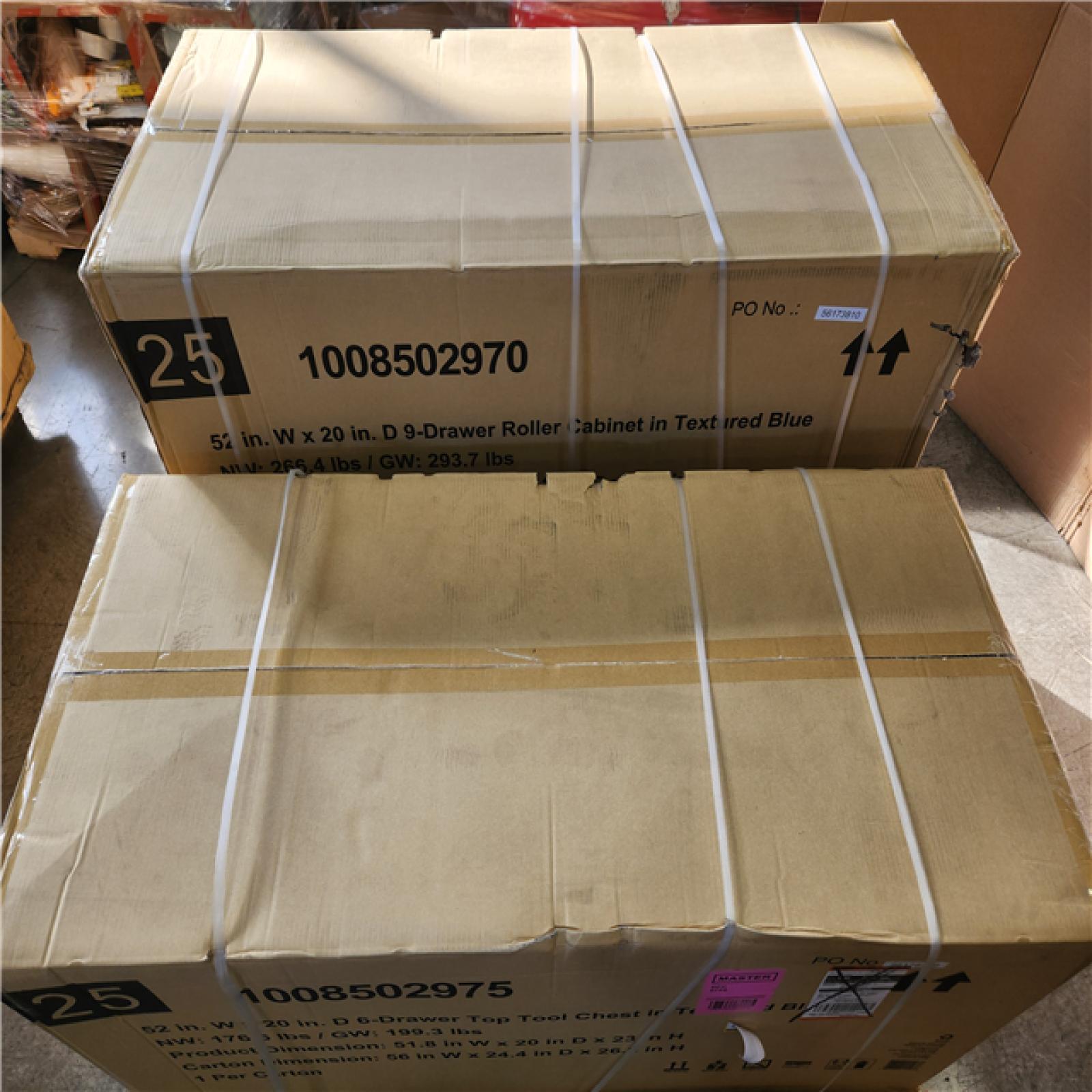 Phoenix NEW Husky Heavy-Duty 52 in. W 15-Drawer Matte Blue Steel Rolling Tool Chest Combo (SEALED)