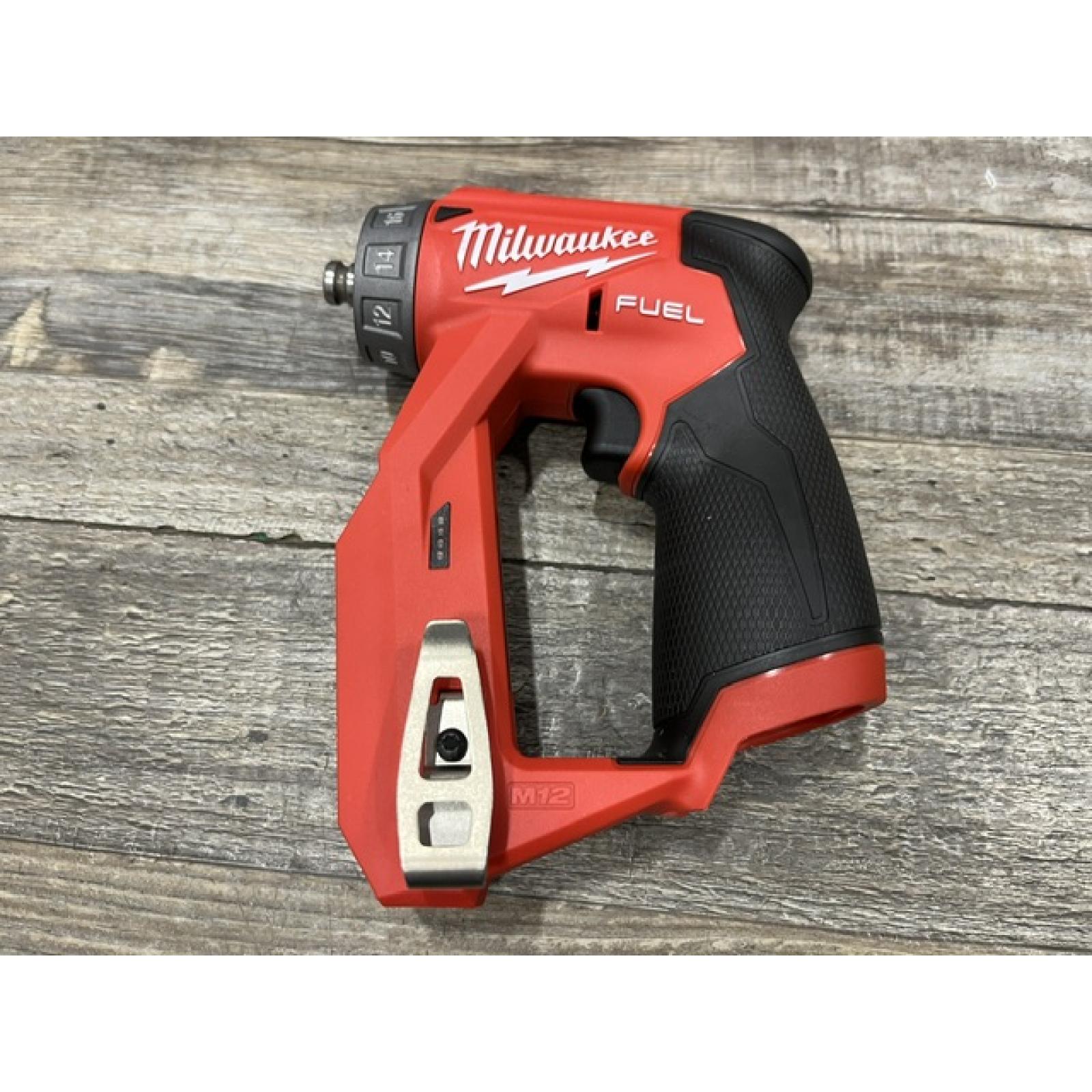 AS-IS Milwaukee  FUEL 12V Lithium-Ion Brushless Cordless 4-in-1 Installation 3/8 in. Drill Driver Kit