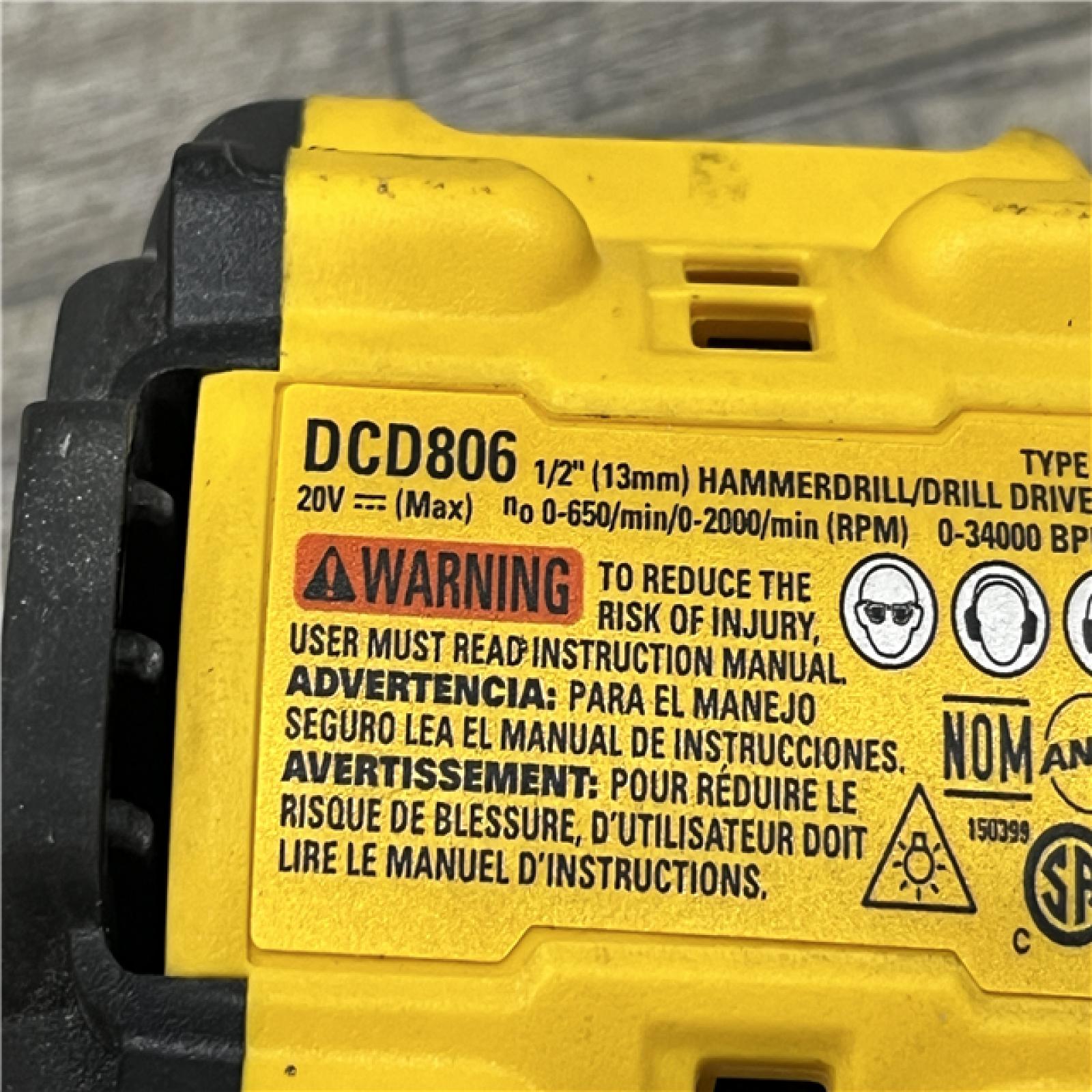 AS-IS DEWALT 20V XR Brushless Cordless 1/2 in. Hammer Drill (Tool-Only)