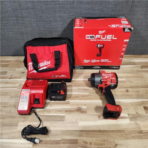 HOUSTON LOCATION - AS-IS (APPEARS LIKE NEW) Milwaukee FUEL 18V Lithium-Ion Brushless Cordless 1/2 in. Impact Wrench w/Friction Ring Kit